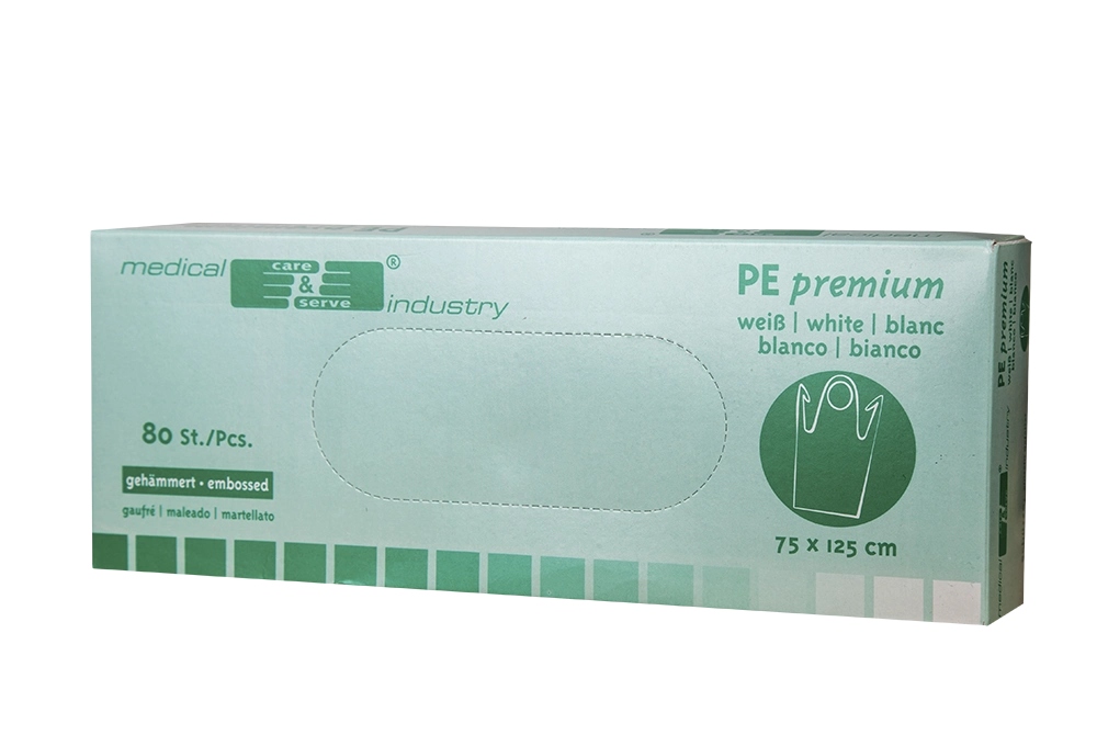 Care & serve premium PE-Schürze in Spenderbox, weiß 75x125 Care & serve premium PE-Schürze in Spenderbox, weiß 75x125
