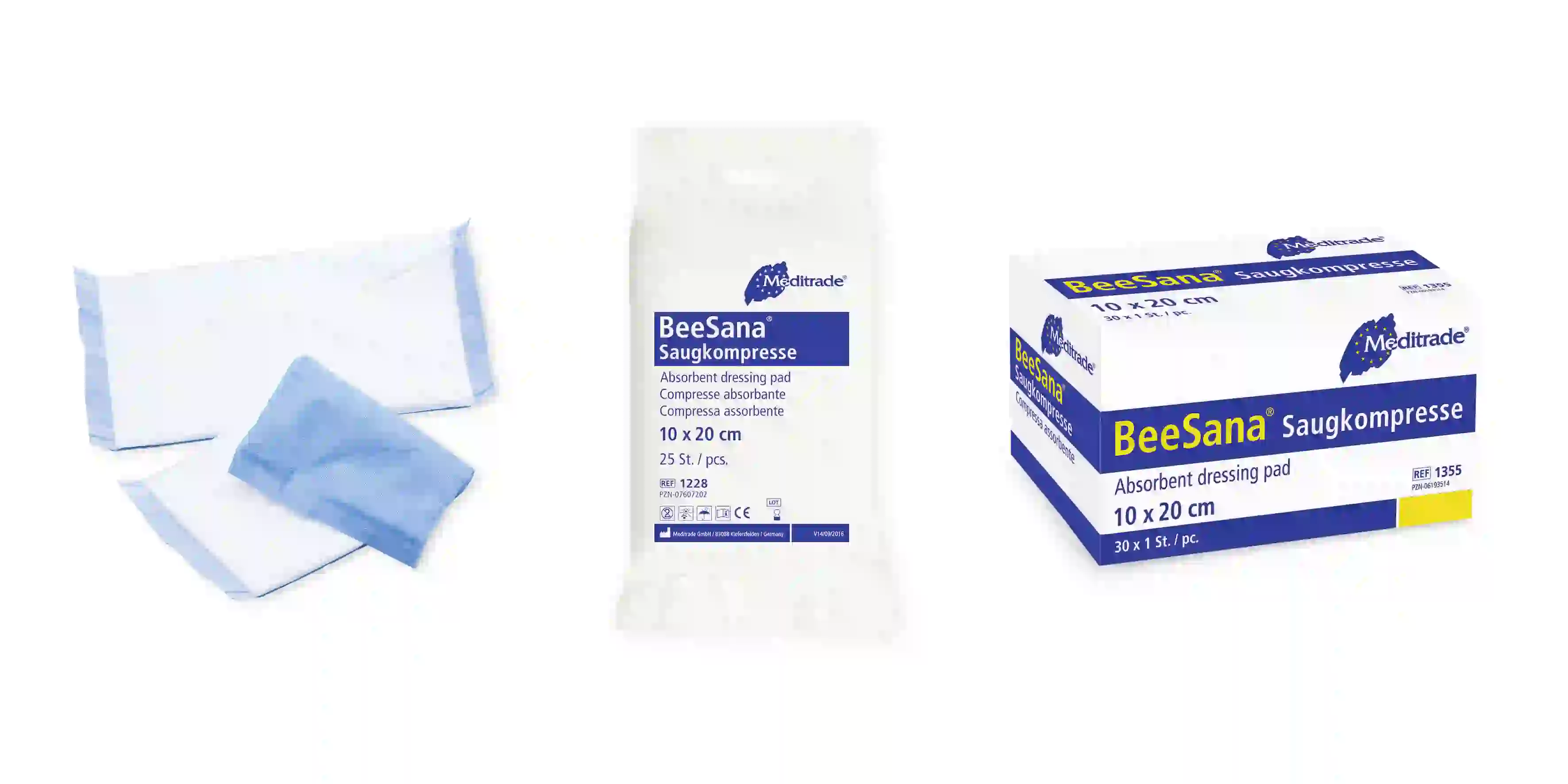 BeeSana® Saugkompresse, steril versch. Größen