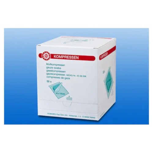 Noba Mullkompressen, steril, 7,5 x 7,5 cm, 8-fach (50 x 2 St Noba Mullkompressen, steril, 7,5 x 7,5 cm, 8-fach (50 x 2 St