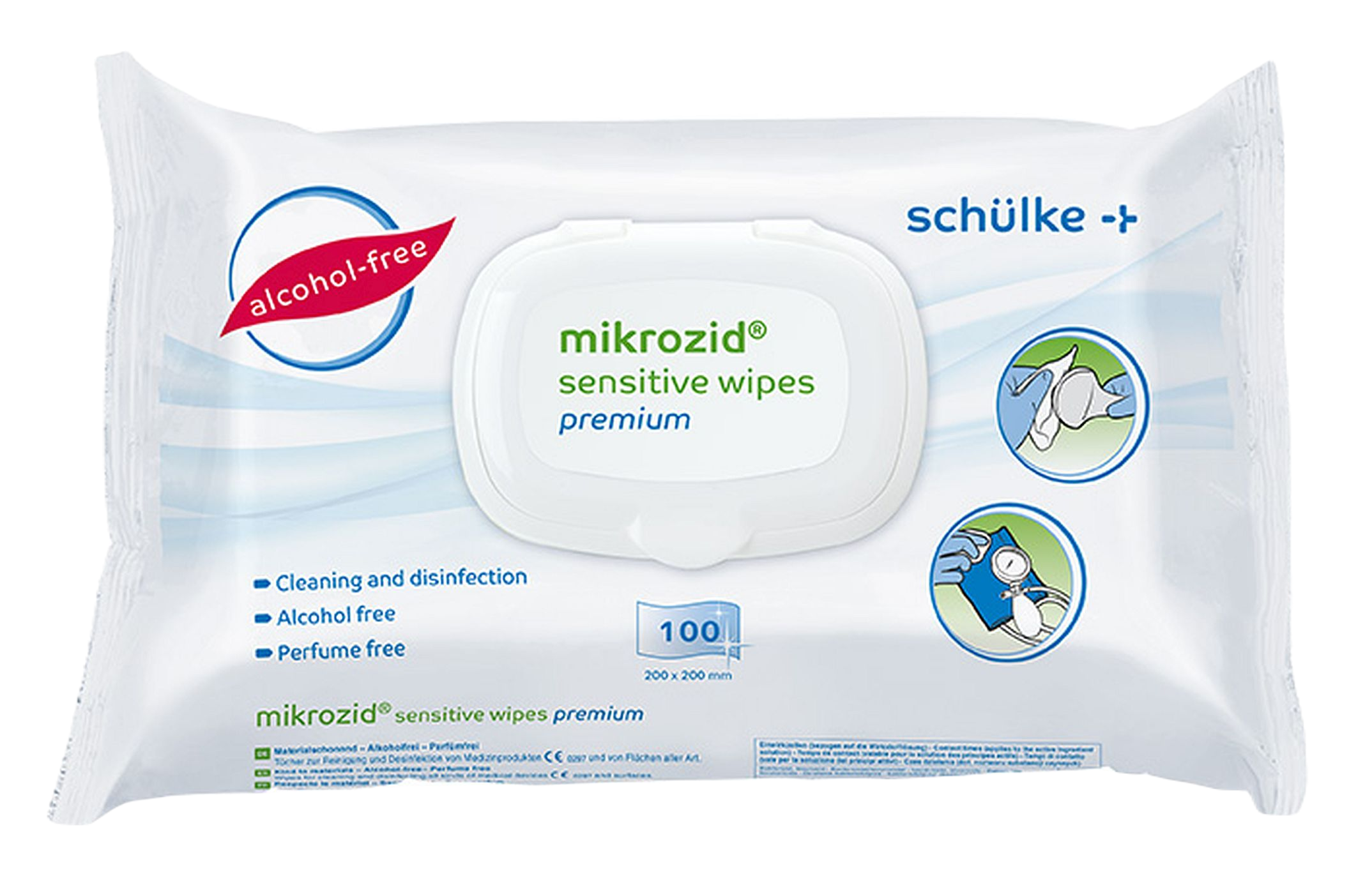 Schülke mikrozid sensitive wipes Premium 100 Tücher
