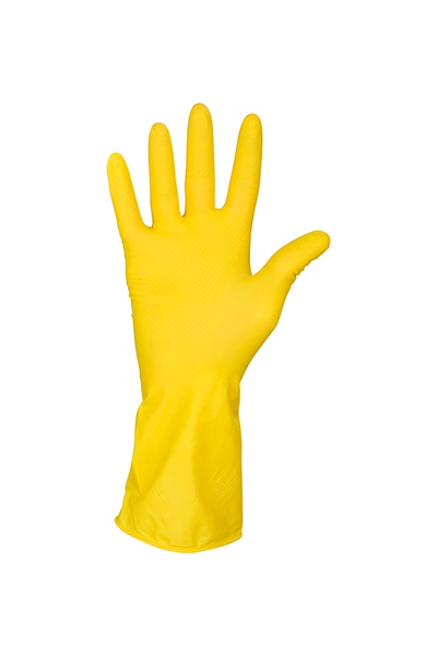 Mercator Schutz- und Haushaltshandschuhe aus Latex in gelber Farbe - ideal für Hausarbeiten