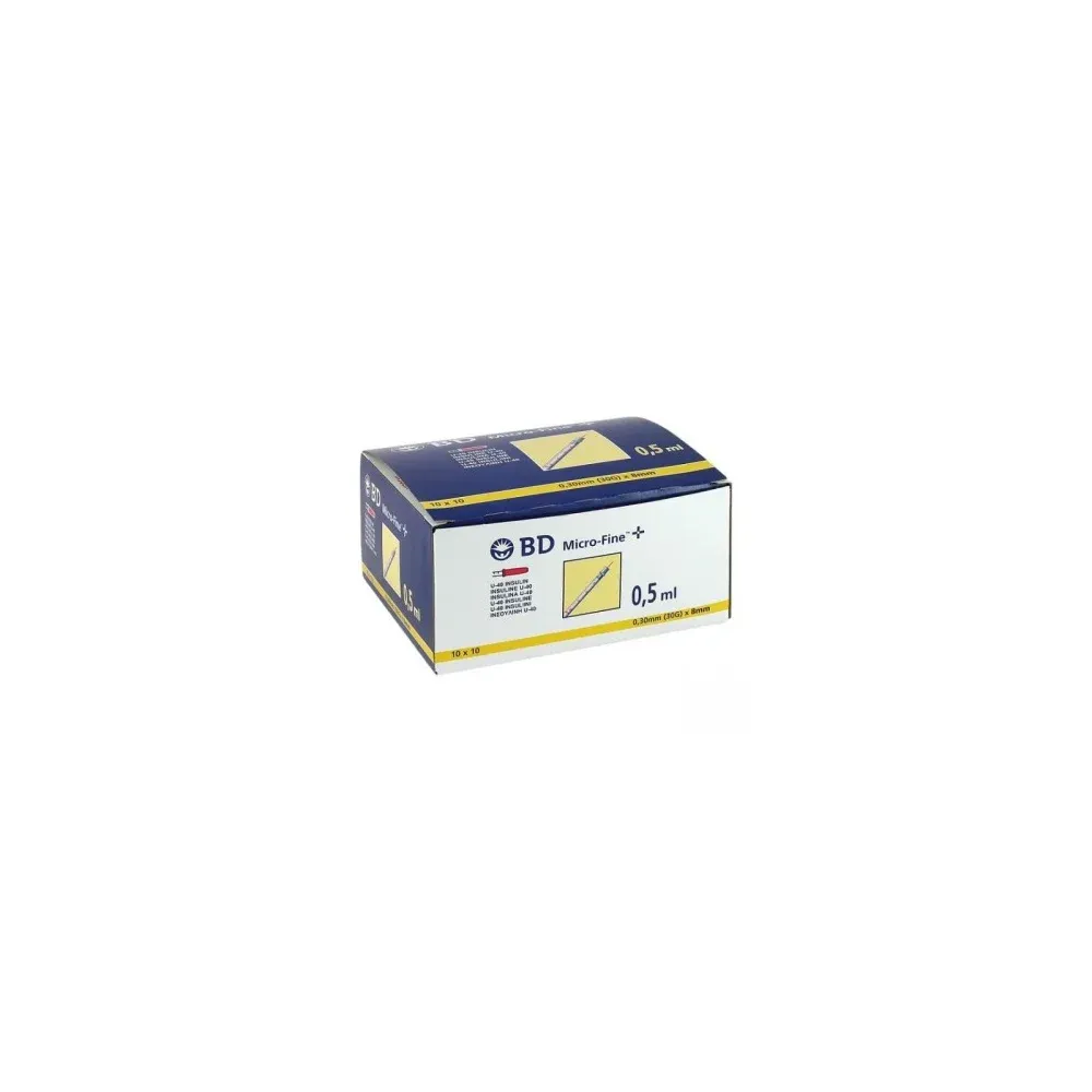 BD Micro-Fine + Insulinspritze U40 0,5ml 8mm 30G / 100 Spritzen BD Micro-Fine + Insulinspritze U40 0,5ml 8mm 30G / 100 Spritzen