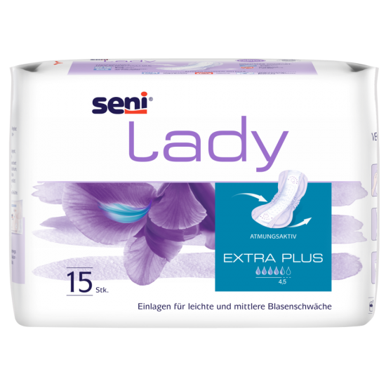 Seni Lady anatomische Inkontinenzeinlage Extra Plus für Frauen 15 Stück Seni Lady anatomische Inkontinenzeinlage Extra Plus für Frauen 15 Stück