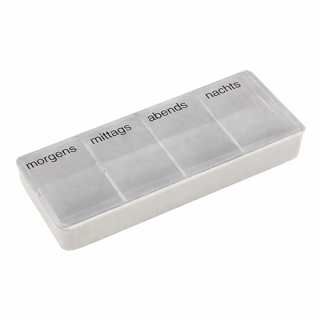 Tablettendosen, groß weiß mit Schiebedeckel