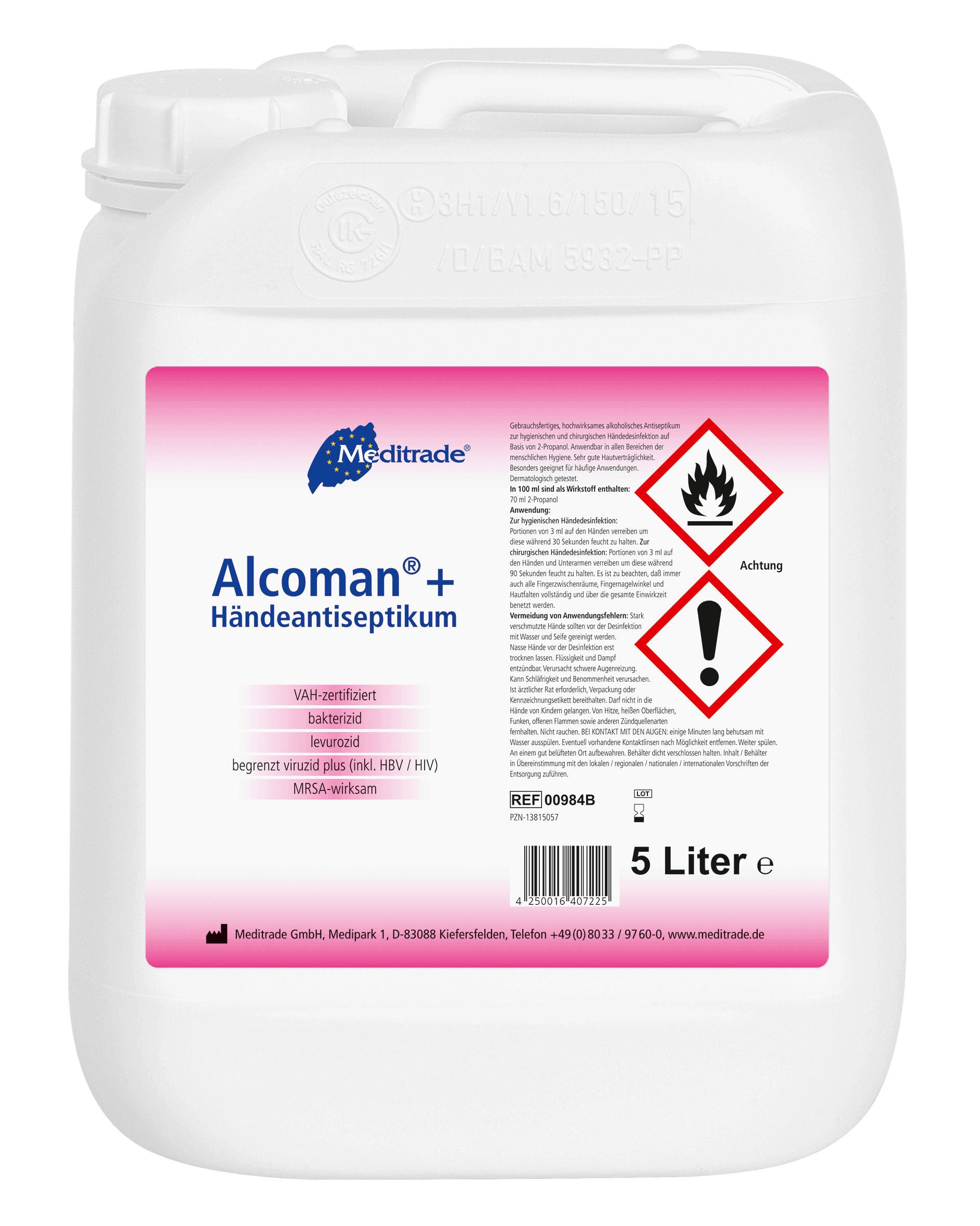 Alcoman+® Händedesinfektion, 5 L