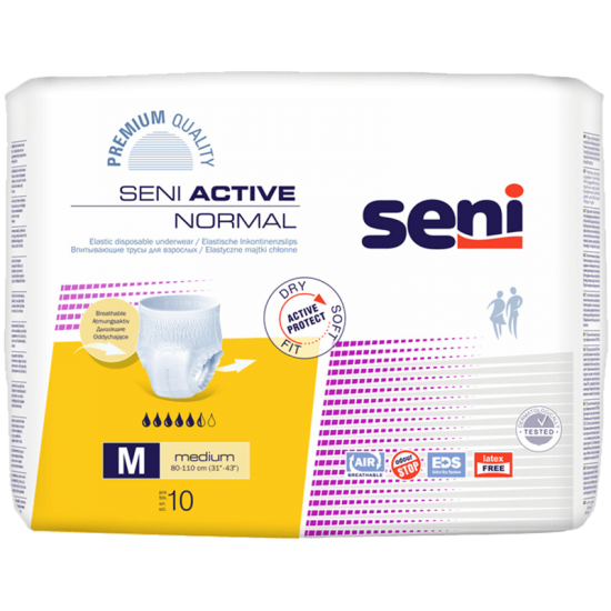 Seni Active Normal elastische Inkontinenzpants Small 10 Stück