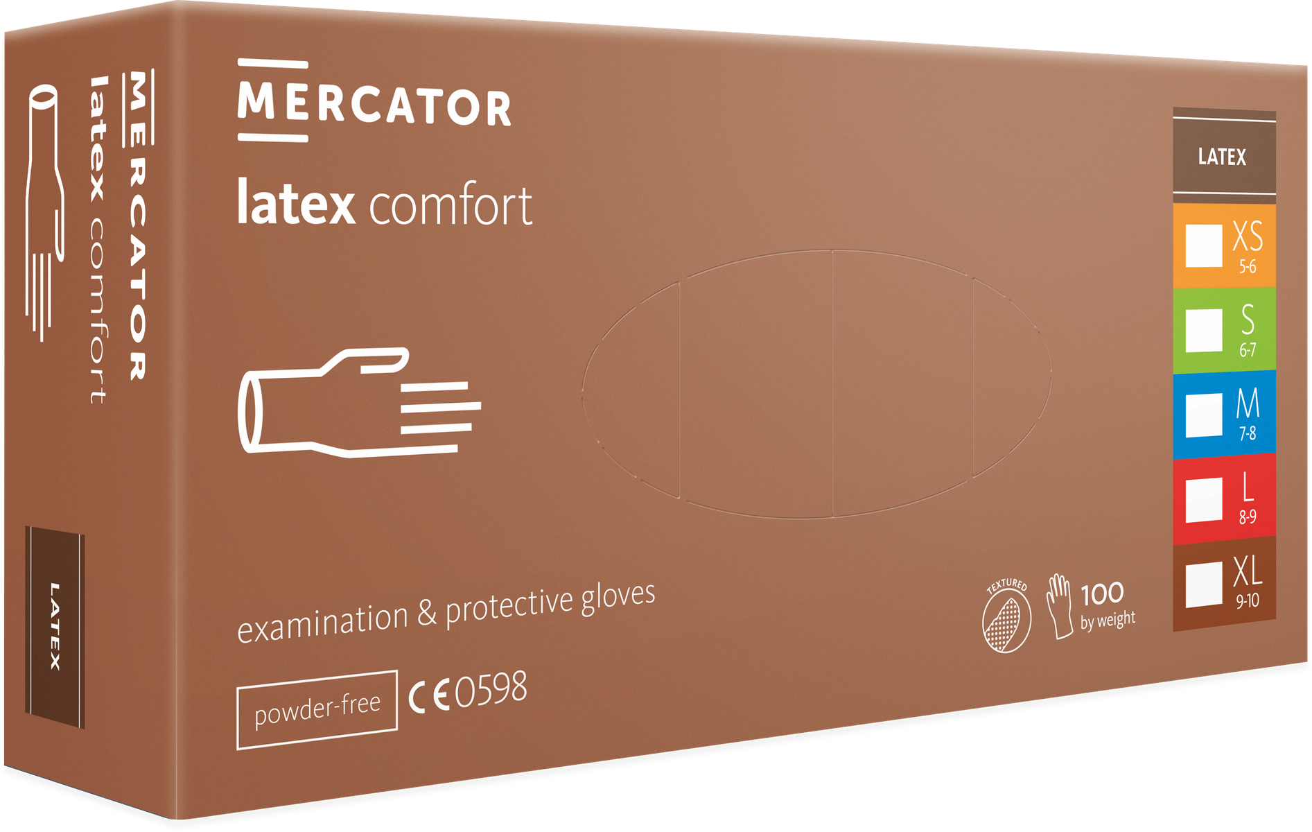 Mercator Latex Comfort - Latexhandschuh puderfrei L