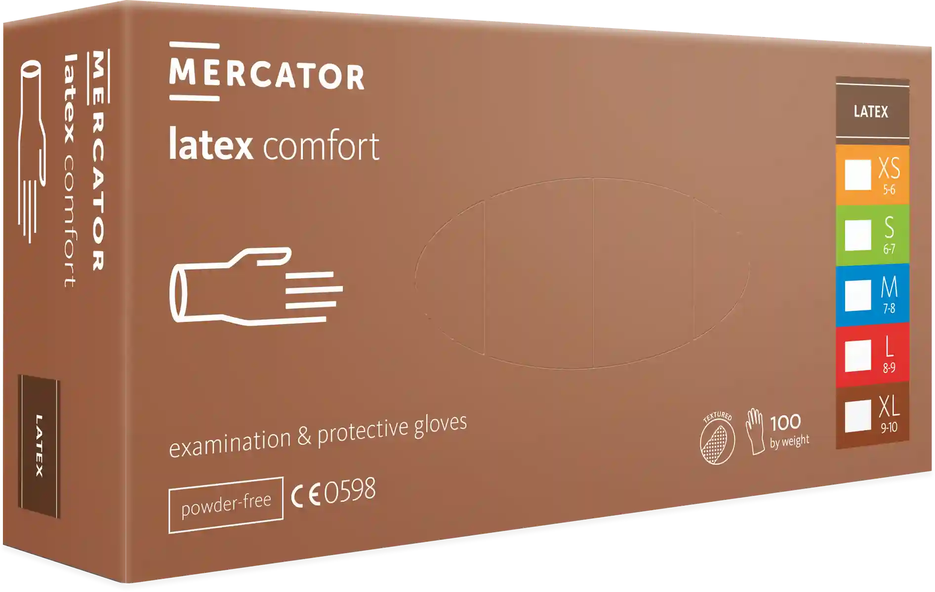 Mercator Latex Comfort - Latexhandschuh puderfrei S