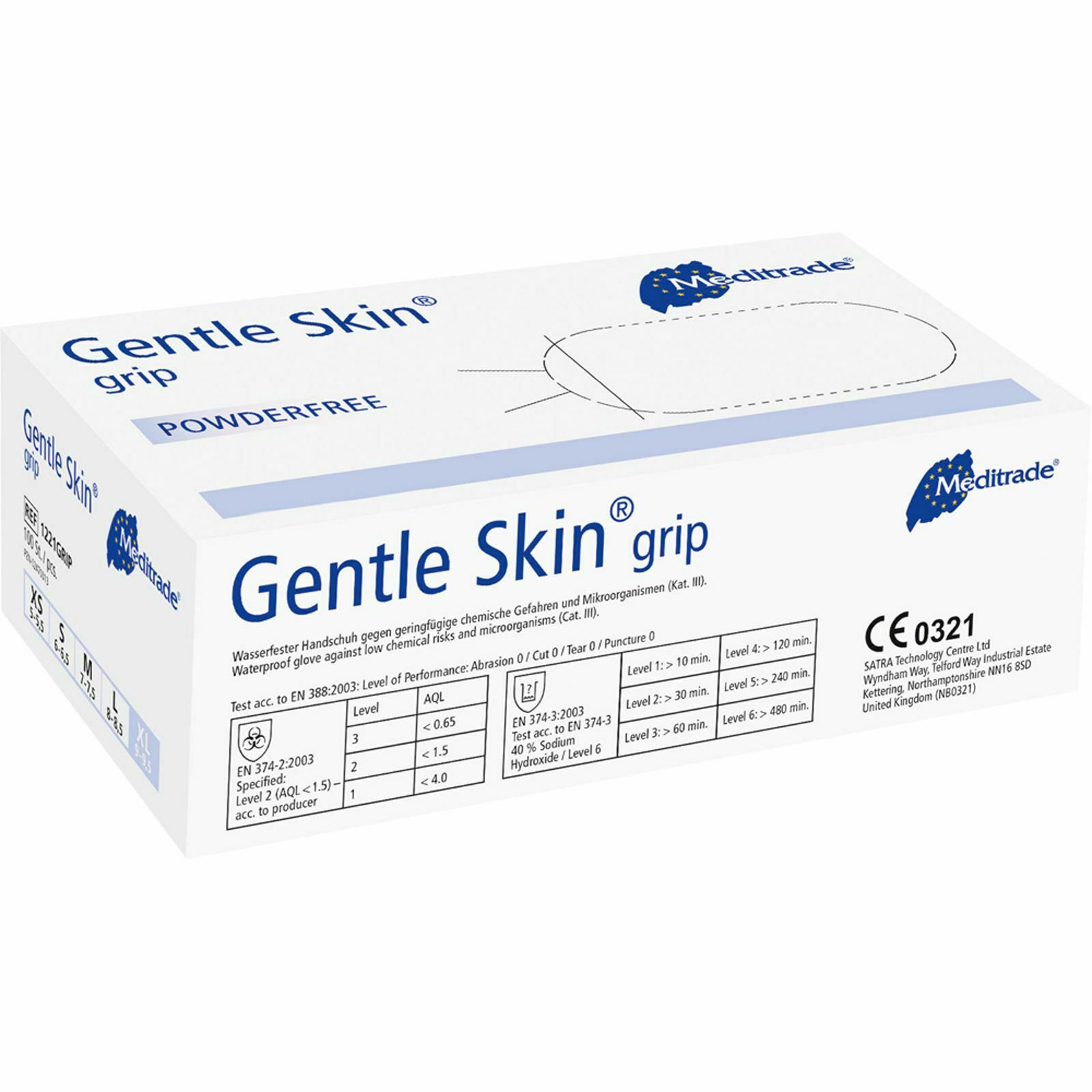 Meditrade Latexhandschuhe Gentle Skin® grip, Gr. XL